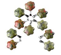 Rudiaoa Ensemble De Breloques Florales en 10 Pièces/Paquet Assortiment Unique De Pendentifs De Fleurs en pour Les Conceptions De Bijoux Artistiques Pendentifs en Pierre Naturelle