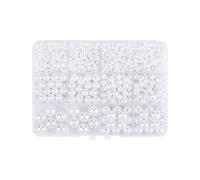 Rudiaoa Ensemble De Perles en Plastique pour Ornement De Cheveux Fait À La Main Ensemble Artisanal avec Plusieurs Tailles Et Formes Perles D'imitation