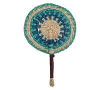 Rudiaoa Éventail en paille tissée à la main - Décoration nordique à suspendre pour chambre à coucher, mariage