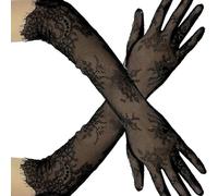 Rudiaoa Gants De Mariée Extra Longs Broderie Dentelle Vintage Confortables Pour La Photographie D'événements Formels Gants Mariage Élégants