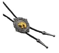 Rudiaoa Hommes Et Femmes Rodeos Bolotie Avec Pendentif Insigne En Métal Cravate Cuir Cordon Chaîne Réglable Collier Vintage Occidental Pendentif Métal Bolo Tie