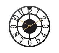 Rudiaoa Horloge Murale Industrielle en Métal De 12 Pouces Opérations Silencieuses Revêtement Antirouille pour La Maison Le Bureau Cuisine Chambre À Coucher Décors Contemporains Décorations Metal