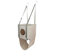 Rudiaoa Lit double couche à suspendre à 2 niveaux pour chats avec porte et hamac double couche en polyester respirant pour un petit espace