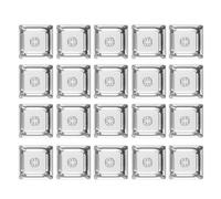 Rudiaoa Lot de 20 claviers de jeu XDA Hauteur 1U 1 X Transparent Couche de cristal Blanks touches rétroéclairées pour claviers mécaniques