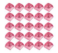 Rudiaoa Lot de 20 claviers de jeu XDA Hauteur 1U 1 X Transparent Couche de cristal Blanks touches rétroéclairées pour claviers mécaniques