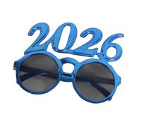 Rudiaoa Lunettes élégantes 2026 à verres ronds au design numérique pour fête du Nouvel An, accessoires de fête PC pratiques lunettes légères