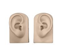 Rudiaoa Moule D'oreille En Silicone Pour Présentoirs De Bijoux Modèle D'oreille Humaine Artificielle Simulation D'oreilles Réalistes Outil De Formation Perçage Formation À L'école De Beauté