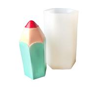 Rudiaoa Moules en Silicone Forme De Stylo pour La Fabrication Savon Bougie Pilier Moules Fondant Gâteau Chocolat pour La Décoration Gâteau d'anniversaire Bonbons Moule Bougie