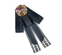 Rudiaoa Nœud papillon élégant en polyester noir pré-noué réglable pour bal, fête, mariage, événement d'affaires, sans pince à cravate, C, taille unique