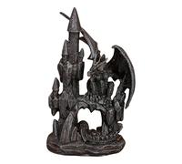 Rudiaoa Ornement Artistique De Château Protection Dragon Sculpture Artisanale en Résine pour Décors Saisonniers Et Présentoirs Collection Ornement Bureau en Résine Dragon