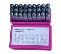 Rudiaoa Poinçons De Lettres en Métal Outil Gaufrage Tampon Chiffres Et Lettres en Cuir 3mm Outil Poinçonnage pour La Gravure du Cuir Et La Fabrication Bijoux Steel Stamper for Jewelry