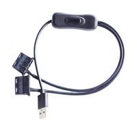 Rudiaoa Répartiteurs USB 1 À 2 4 Broches Adaptateurs D'extension De Cordon d'alimentation Câble avec Commutateurs Port Câble Ventilateur
