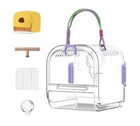 Rudiaoa Sac de transport tendance pour animal de compagnie, sac à bandoulière pour animaux de compagnie, sac de transport épais pour les transports publics, nichoir portable ventilé