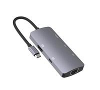 Rudiaoa Station d'accueil Type-c USB C HD-4K + PD 100M Port Ethernet RJ45 + 2xUSB 2.0 + USB 3.0 Multifonction 6 en 1