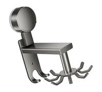 Rudiaoa Support mural à ustensiles de cuisine rotatif à 360° avec crochet adhésif pour économiser de l'espace - Crochet utilitaire en aluminium