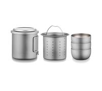 Rudiaoa Tasse de voyage isotherme à double paroi avec couvercle - Tasse compacte pour le camping, le bureau, la randonnée et la détente à la maison - Tasse à thé en plein air