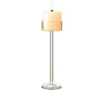 Rudiaoa Vinatge Bougeoir À Pieds en Verre Transparent Longue Tige Grand Bougeoir Photophore pour Dîner De Mariage Centres De Table Chandelier en Verre Transparent