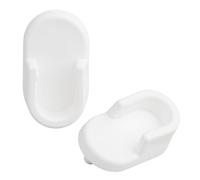 Rudis-Spareparts Support pour tringle à vêtements Blanc, Plastique, Montage mural, Compatibles avec les armoires Ikea Malm, #102116, 2.6 x 2.4 cm, Lot de 2