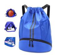 Rudmox Sac à dos avec cordon de serrage et compartiment à chaussures, sac de sport résistant à l'eau, sac de gym pour hommes et femmes, pour le football, le basketball