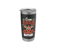 Rudolph admire un majordome de Noël dicton Gobelet isotherme en acier inoxydable double paroi