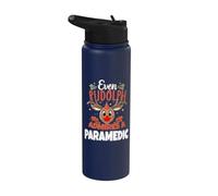 Rudolph admire un proverbe paramédical de Noël Stainless Steel Insulated Water Bottle