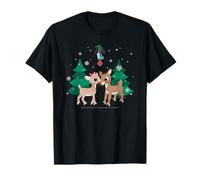 Rudolph and Clarice Fawn'd of You Mistletoe Retro Christmas T-Shirt