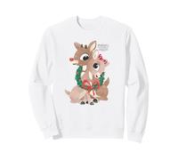 Rudolph and Clarice Holiday Wreath Vintage Christmas Sweatshirt