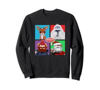 Rudolph and Friends Pop Art Portraits Retro Christmas Sweatshirt