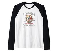 Rudolph and Hermey Country Western Rodeo Vintage Christmas Manche Raglan