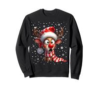Rudolph Le Renne au Nez Rouge Mignon pour Enfants Noël Sweatshirt