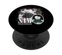 Rudolph Le Renne au Nez Rouge - Sam - Le Bonhomme de Neige en Hiver PopSockets PopGrip Adhésif