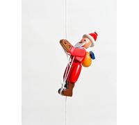 Rudolphs Schatzkiste Chiffre Le père noël s'élevant de la Corde s'élevante Blanche, Longueur approximativement 45 Tailles de cm de Figure approximativement 6.5 cm Montant Le grimpeur d'homme