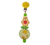 Rudolphs Schatzkiste Pendentif de poussette avec motif girafe, fleurs et perles en bois multicolores l x H x P 7 x 4 x 20 cm