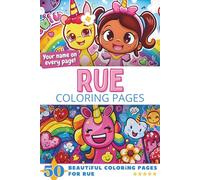 Rue Coloring Pages: Wow-Effect! Your name on every page - Rue coloring book - 6x9" - 50x Rue coloring page - Fantastic Gift