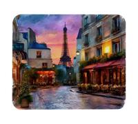 Rue Commerçante des Restaurants De Paris Tapis De Souris Gaming Petit Mouse Pad Bords Cousus Mousepad pour Travail Bureau Voyage 25X30Cm