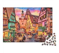 Rue D'Alsace 1000 Pièces Jigsaw Puzzle Papier Recyclé Maisons À Colombages Adulte Jigsaws Difficile Et Stimulant Soulage La Démence Senile Amusant 38x26cm/1000pcs