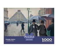 Rue de Paris Jour de Pluie Puzzle en Bois Imperméable Puzzles De 1000 Pièces pour Adultes Amusant Jeux Éducatifs