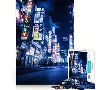 Rue de Tokyo au néon pour Adultes, Puzzle de 1000 pièces, Jouet Intelligent et ludique, découpe précise, Objet de Collection (38x26cm)