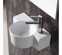 Rue Du Bain - Lave main Asymétrique Droite - Céramique blanc - 40x28 cm - Pool