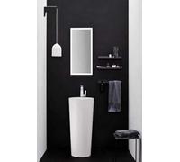 Rue Du Bain - Lave Main Totem Cylindre - Céramique Blanc - 39x83 cm - Star