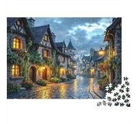 Rue du Village médiéval Puzzle 1000 Pièces Standard Famille Jeu De Société Défi Intellectuel Amazon’s Choice Loisir Détente Papier Mat Anti-reflet 70x50cm/1000pcs