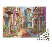 Rue européenne colorée 1000 Pièces Puzzles pour Adultes, Un Jeu De Dexérité Très Difficile Puzzle Jeu Éducatif l'art De La Décoration Moderne 38x26cm/1000pcs