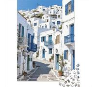 Rue île Grecque Puzzle 1000 Pièces Adultes intéressant Puzzles 1000 Pièces Défi Jouet Décor À La Maison 38x26cm/1000pcs