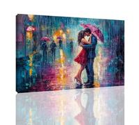 Rue Peinture par Numéros pour Adulte avec Cadre, Peinture Numero Adulte Couple Paint by Numbers Activité Manuelle Kit de Loisir Créatif DIY Numéro d'Art Complet par Decoration Chambre 70x100cm,kk-801