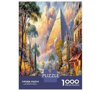 Rue Pyramide Jigsaw Puzzle Jeu Difficile pour Les 1000 Pièces Le Paysage mystérieux Puzzles Art Déco Divertissement Créatif Aux Adultes Et Enfants 70x50cm/1000pcs