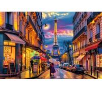 Rue Romantique de Paris 500 Pieces Casse-tête Adulte en Carton Rigide Très Difficile Niveau Expert Thérapie Occupationnelle Anti-Stress Cadeau Fête des Pères 500 PCS