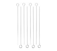 RUECAB - Brochettes pour barbecue, Brochettes - Lot de 8 brochettes longues en INOX pour barbecue - Longueur : 41cm - Epaisseur de l'inox : 2,5mm - Accessoires barbecue, brochettes polyvalentes