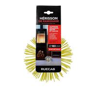 RUECAB - Hérisson de ramonage, brosse ramonage - Avec anneau de filetage femelle standard de M12mm - Poils synthétiques - Convient pour conduits non gainés et débouchages de canalisations - Ø180mm