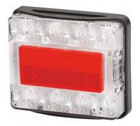 Rückleuchte Gauche 24 V LED HELLA 4 Fonctions Transparent Noir 2VA980720-017