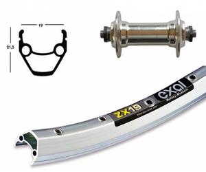 RUEDA Del.26x1.75 WINORA EXAL ZX 19 QR Plata Mate